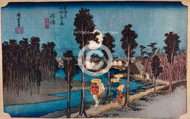 'Numazu, Hikure, "Yellow Dusk"', 1831-1834, (1930). Creator: Ando Hiroshige.