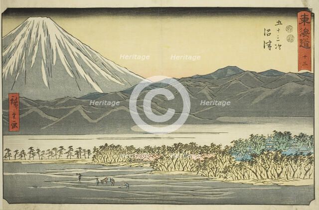 Numazu—No. 13, from the series "Fifty-three Stations of the Tokaido (Tokaido gojusan..., c. 1847/52. Creator: Ando Hiroshige.