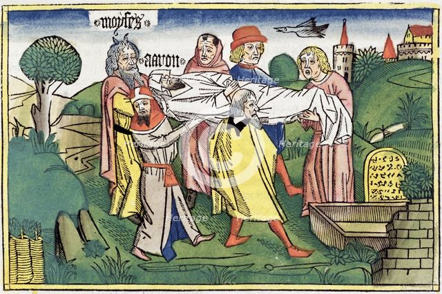 Numbers 20:22-29: the death of Aaron. Creator: Unknown.