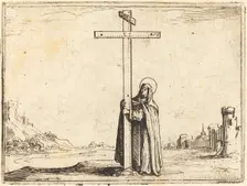 Nun Embracing the Holy Cross, 1628. Creator: Jacques Callot