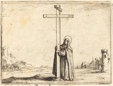 Nun Embracing the Holy Cross, 1628. Creator: Jacques Callot