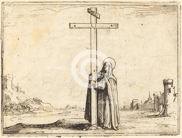 Nun Embracing the Holy Cross, 1628. Creator: Jacques Callot.