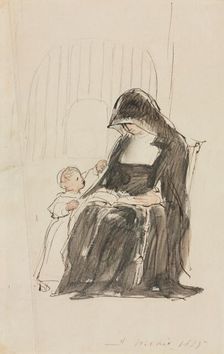 Nun Reading to a Child, 1835. Creator: David Wilkie (British, 1785-1841)