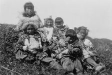 Nunivak children, c1929. Creator: Edward Sheriff Curtis