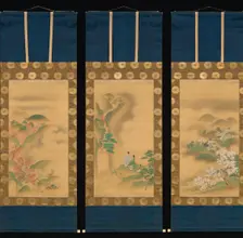 Nunobiki Waterfall, Mount Yoshino, and Tatsuta River, after 1709. Creator: Kanô Yôboku Tsunenobu