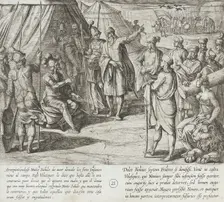 Nuño Salido Insists that the Omens are Evil While Ruy Velazquez Insists that They are Good, 1612. Creator: Antonio Tempesta
