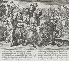 Nuño Salido Tells the Infantes of the Betrayal and is Killed by a Moor, 1612. Creator: Antonio Tempesta