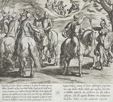 Nuño Salido, Tutor of the Infantes, Sees Evil Omens for Them in this War, 1612. Creator: Antonio Tempesta