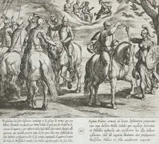 Nuño Salido, Tutor of the Infantes, Sees Evil Omens for Them in this War, 1612. Creator: Antonio Tempesta
