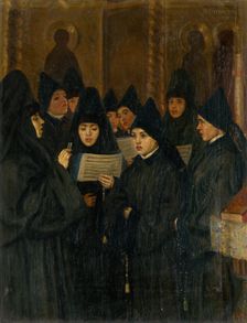 Nuns, 1893. Creator: Mikhail Nesterov