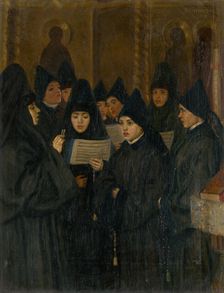 Nuns, 1893. Creator: Nesterov; Mikhail Vasilyevich (1862-1942)