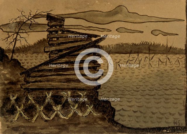 Nuottakota, 1895. Creator: Hugo Simberg.