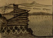 Nuottakota, 1895. Creator: Hugo Simberg