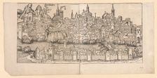 Nuremberg Chronicle: Topographical View of Basle, Switzerland, 1493. Creator: Michael Wolgemut (German, 1434-1519); Wilhelm Playdenwurff (German, 1494), and