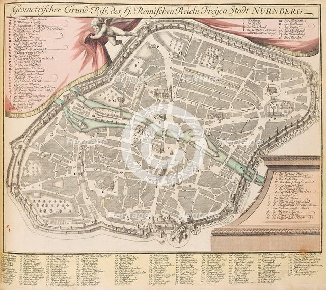 Nuremberg. From "Bequemer Schul- und Reisenatlas", 1719. Creator: Köhler; Johann David (1684-1755).