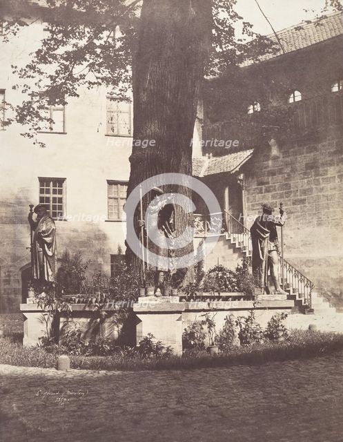 Nuremburg, Intérieur de la Cour du Burg impérial, 1857. Creator: Léon Gérard.