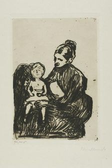 Nurse with a Boy/The Mother and the Crying Child, 1902. Creator: Edvard Munch