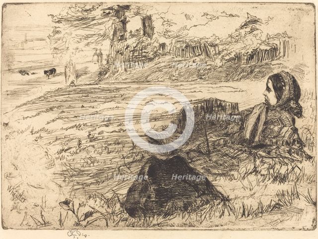 Nursemaid and Child, 1859. Creator: James Abbott McNeill Whistler.