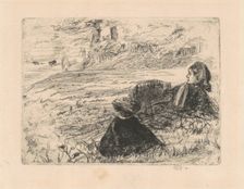 Nursemaid and Child, 1859. Creator: James Abbott McNeill Whistler