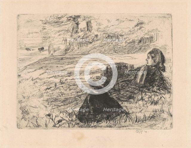 Nursemaid and Child, 1859. Creator: James Abbott McNeill Whistler.