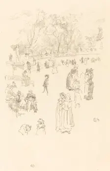 Nursemaids: "Les Bonnes du Luxembourg", 1894. Creator: James Abbott McNeill Whistler