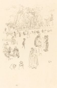 Nursemaids: "Les Bonnes du Luxembourg", 1894. Creator: James Abbott McNeill Whistler