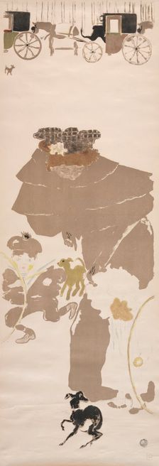 Nursemaids Promenade, Frieze of Carriages, 1895. Creator: Pierre Bonnard (French, 1867-1947)
