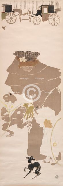 Nursemaids’ Promenade, Frieze of Carriages, 1895. Creator: Pierre Bonnard (French, 1867-1947).