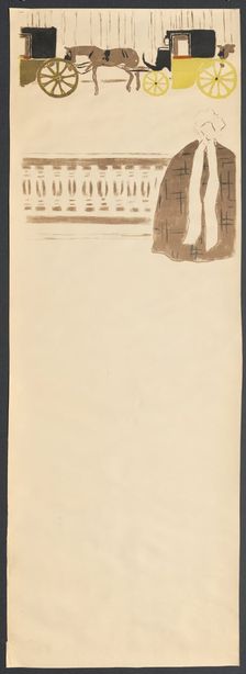 Nursemaids Promenade, Frieze of Carriages, 1895. Creator: Pierre Bonnard (French, 1867-1947)