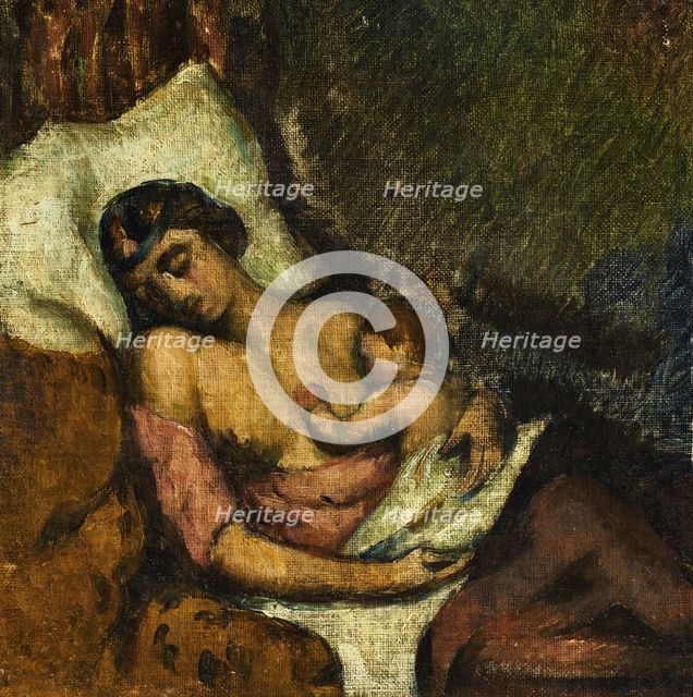 Nursing Woman, c1872. Creator: Cézanne, Paul (1839-1906).