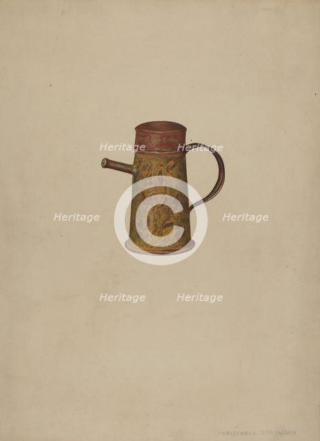 Nursing Bottle, c. 1938. Creator: Christabel Scrymser.