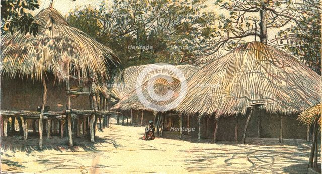 ''Nyasaland and its People -- In Jumbe's Town, Kota Kota', 1890. Creator: H.H. Johnson.