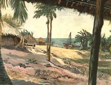 'Nyasaland and its People -- Jumbe's Fort on Lake Nyasa 1890. Creator: H.H. Johnson