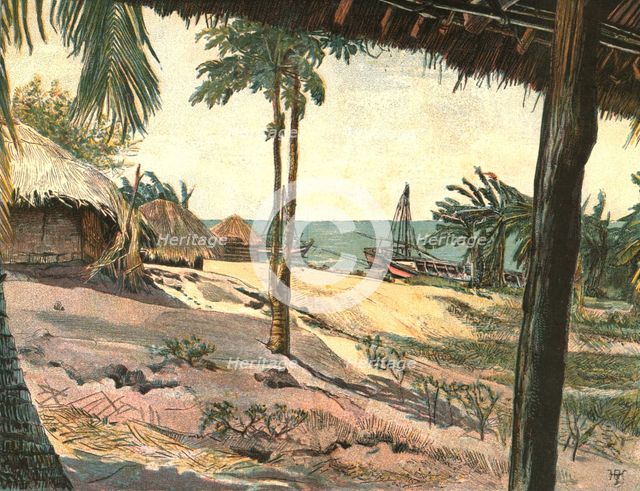 ''Nyasaland and its People -- Jumbe's Fort on Lake Nyasa', 1890. Creator: H.H. Johnson.