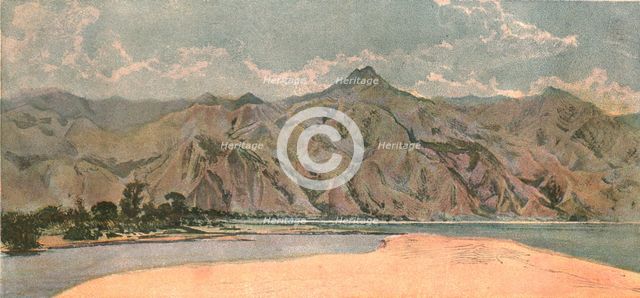 ''Nyasaland and its People -- The Livingstone Mountains North End of Lake Nyasa', 1890. Creator: H.H. Johnson.