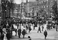 N.Y.C. - Assembling of suffrage paraders, between c1910 and c1915. Creator: Bain News Service