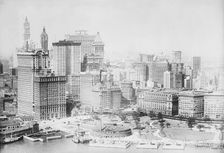 N.Y.C. from Army plane, between c1915 and c1920. Creator: Bain News Service