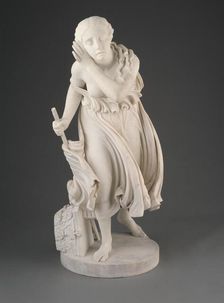 Nydia, The Blind Flower Girl of Pompeii, modeled 1855-56, carved 1858. Creator: Randolph Rogers