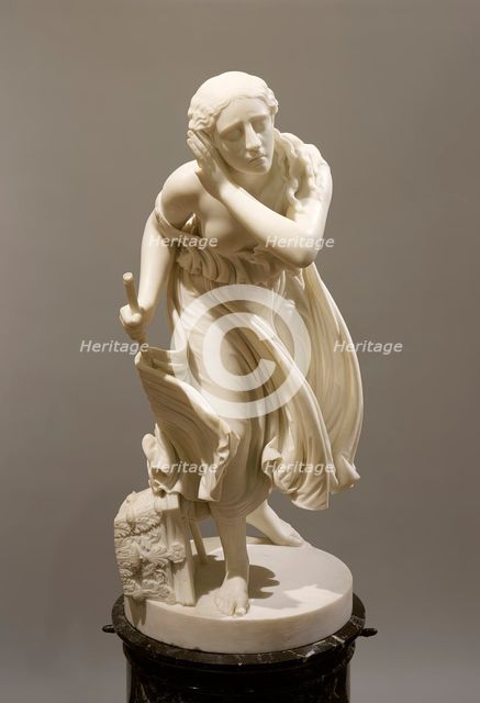 Nydia, The Blind Flower Girl of Pompeii, Modeled 1855; carved c.1888. Creator: Randolph Rogers.