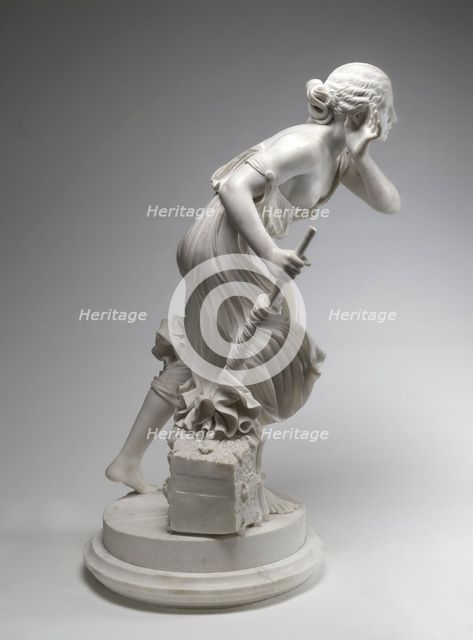 Nydia, the Blind Girl of Pompeii, model 1855, carved 1860. Creator: Randolph Rogers.
