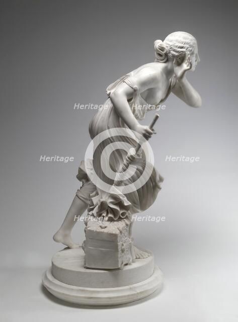 Nydia, the Blind Girl of Pompeii, model 1855, carved 1860. Creator: Randolph Rogers.