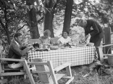 Nyland group, eating outdoors, 1932 Creator: Arnold Genthe