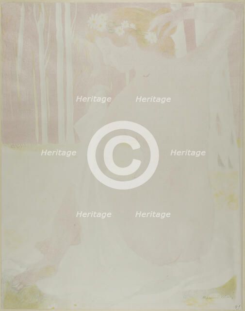 Nymph Crowned with Daisies, 1899. Creator: Maurice Denis.