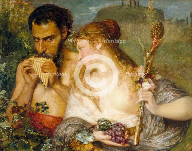 Nymph and Faun, 1878. Creator: Ernst Josephson.
