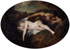 Nymph and Satyr c1715. Artist: Jean-Antoine Watteau