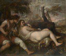 Nymph and Shepherd, 1570-1575. Artist: Titian (1488-1576)