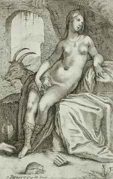 Nymph, between 1607 and 1610. Creator: Jacob Matham