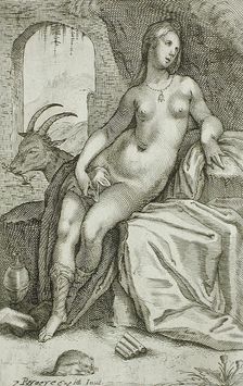 Nymph, between 1607 and 1610. Creator: Jacob Matham