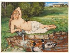 Nymph by a Brook, 1887. Creator: Hans Thoma