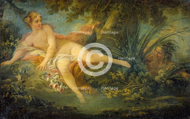 Nymph surprised, after Boucher. Creator: Unknown.